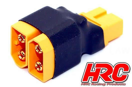 HRC Racing - HRC9171C - Adapter - for 2 Battery Packs in Series - Compact - XT60F TO 2x XT60M