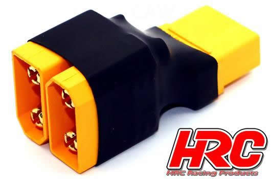 HRC Racing - HRC9172C - Adapter - for 2 Battery Packs in Series - Compact - XT90F TO 2x XT90M