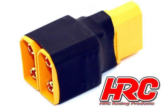 HRC Racing - HRC9182C - Adaptateur - pour 2 Accus en Parallèle - Compact - Prise XT90