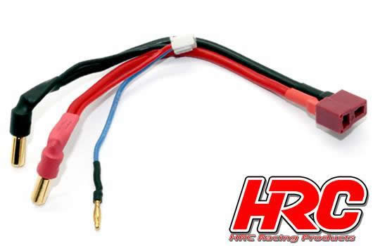 HRC Racing - HRC9152D - Charge & Drive Lead - 5mm Plug to Ultra T & Balancer Battery Plug - Gold