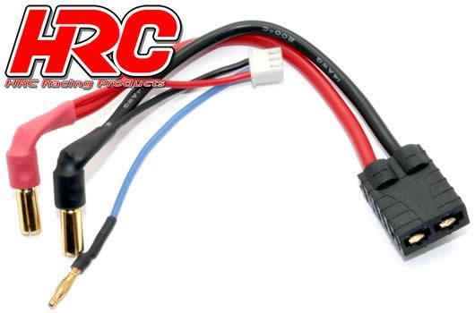 HRC Racing - HRC9152T - Charge & Drive Lead - 5mm Plug to TRX & Balancer Battery Plug - Gold