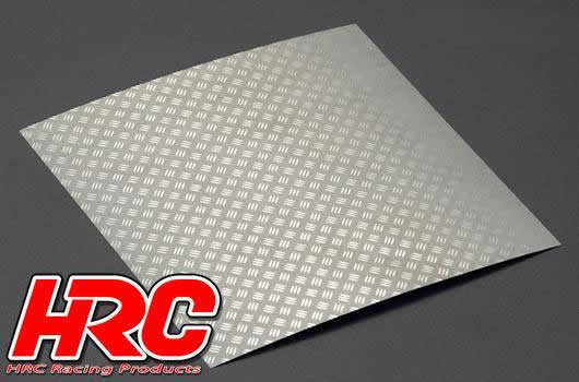 HRC Racing - HRC25401J - Pièces de carrosserie - Accessoires 1/10 - Scale - Acier Inox - Grille de prise d'air modifiée - 100x100mm - 3-Bar Thread - Silver