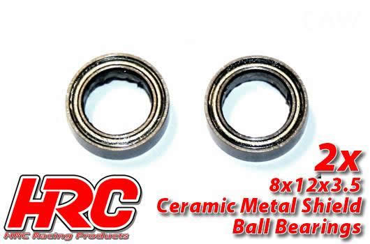 HRC Racing - HRC1248CA - Ball Bearings - metric -  8x12x3.5mm - Ceramic (2 pcs)