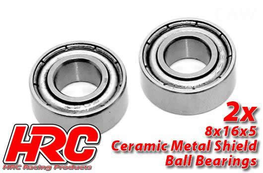 HRC Racing - HRC1272CA - Ball Bearings - metric -  8x16x5mm  - Ceramic (2 pcs)