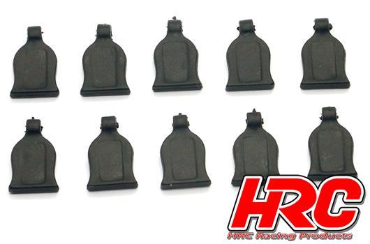 HRC Racing - HRC2041BK - Body Clips Tabs - for 1/10 clips - Black (10 pcs)