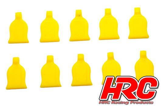 HRC Racing - HRC2041YE - Body Clips Tabs - for 1/10 clips - Yellow (10 pcs)