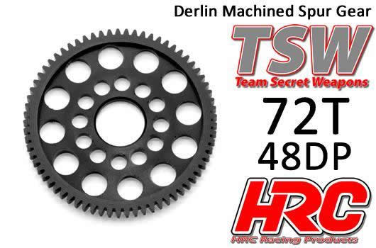 HRC Racing - HRC74872LW - Corona - 48DP - Low Friction Machined Delrin - Ultra Light  -  72T
