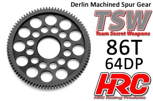 HRC Racing - HRC76486LW - Corona - 64DP - Low Friction Machined Delrin - Ultra Light  -  86T