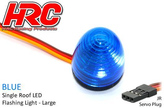 HRC Racing - HRC8738LB - Light Kit - 1/10 TC/Drift - LED - JR Plug - Single Roof Flashing Light V4 (13x17mm) - Blue