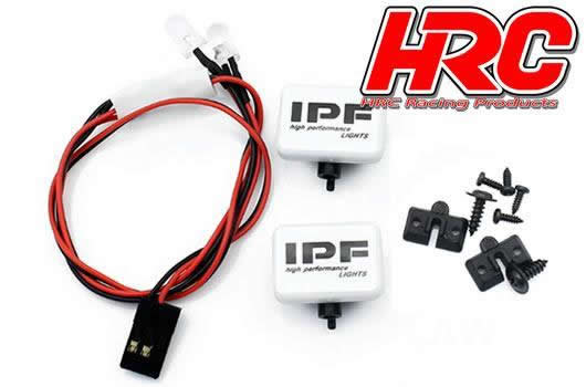HRC Racing - HRC8723B2 - Set di illuminazione - 1/10 or Monster Truck - LED - JR Connetore - IPF Cover - 2x Bianca LED