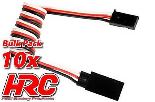 HRC Racing - HRC9233B - Servo Extension Cable - Male/Female - (FUT)  -  40cm Long - BULK 10 pcs - 22AWG