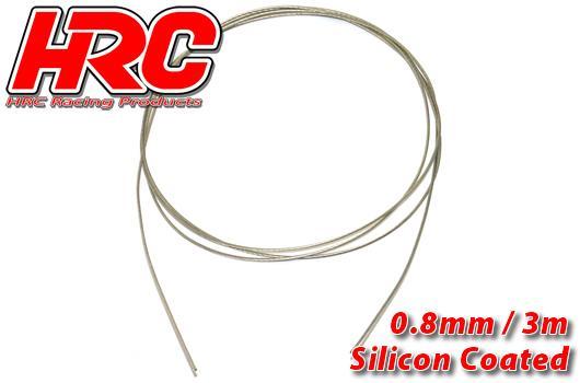 HRC Racing - HRC31271B08 - Steel Wire - 0.8mm - Silicone Coated - soft - 3m