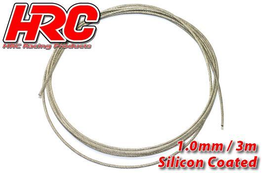 HRC Racing - HRC31271B10 - Câble en acier - 1.0mm - Enduit de silicone - soft - 3m