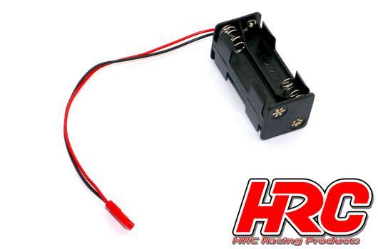 HRC Racing - HRC9273A - Battery Holder - AAA - 4 Cells - Square - with BEC connector
