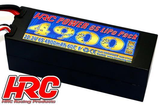HRC Racing - HRC04649D - Accu - LiPo 6S - 22.2V 4900mAh 60C/110C - Hard Case - Prise Ultra-T 138x46x48mm