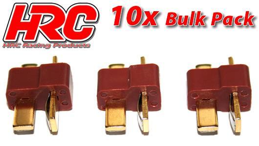 HRC Racing - HRC9031B - Connector - Ultra T Plug - Male (10 pcs) - Gold
