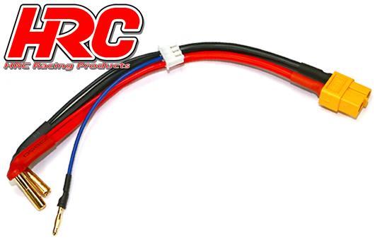 HRC Racing - HRC9151Y - Charge & Drive Lead - 4mm Plug to XT60 & Balancer Battery Plug - Gold