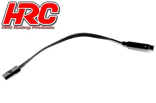 HRC Racing - HRC9240K - Servo Verlängerungs Kabel - Männchen/Weibchen - JR  -  10cm Länge - Schwarz/Schwarz/Schwarz-22AWG
