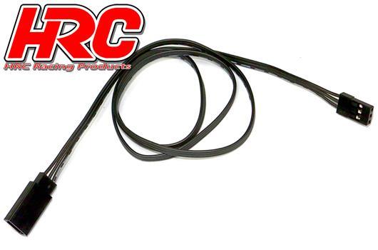 HRC Racing - HRC9245K - Prolongateur de servo - Mâle/Femelle - JR type -  60cm Long - Noir/Noir/Noir-22AWG