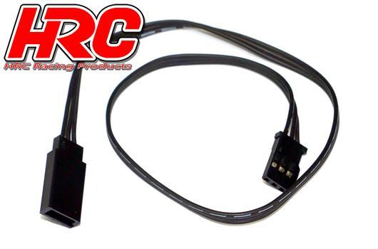 HRC Racing - HRC9232K - Prolongateur de servo - Mâle/Femelle - (FUT) -  30cm Long - Noir/Noir/Noir - 22 AWG