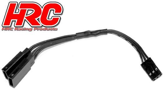 HRC Racing - HRC9249K - Câble - Y - JR type - 12cm - Noir/Noir/Noir - 22AWG