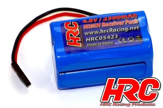 HRC Racing - HRC05423S - Akku - 4 Zellen - Empfänger Akku - 4.8V 2300mAh NI-MH - AA Block - JR 50x30x30mm