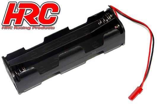 HRC Racing - HRC9271H - Battery Holder - AA - 8 Cells - Square Long - with BEC connector