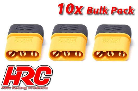 HRC Racing - HRC9020M10 - Connector - MR30 Triple - Male (10 pcs) - Gold