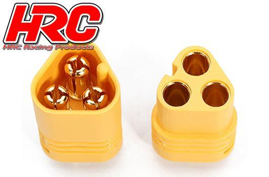 HRC Racing - HRC9021P - Connettori - MT60 Triplo - 1 paio (1 maschi & 1 femina) - Gold