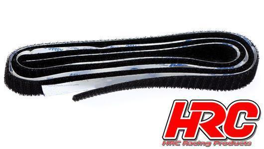 HRC Racing - HRC5042BK2 - Hook and Loop Fastener - Self Adhesive - 20x1000mm -  Black (1 pair)