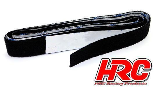 HRC Racing - HRC5042BK3 - Hook and Loop Fastener - Self Adhesive - 30x1000mm - Black (1 pair)