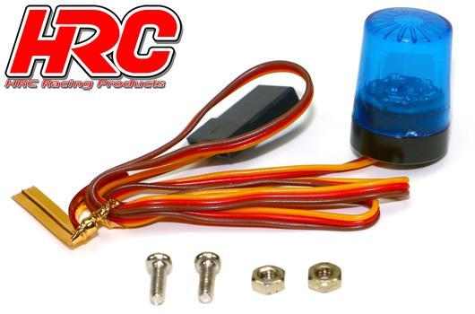 HRC Racing - HRC8737B5 - Set d'éclairage - 1/10 TC- LED - Prise JR - Gyrophare de toit V5 - Bleu