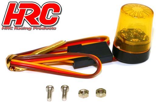 HRC Racing - HRC8737O5 - Light Kit - 1/10 TC- LED - JR Plug - Single Roof Flashing Light V5 - Orange