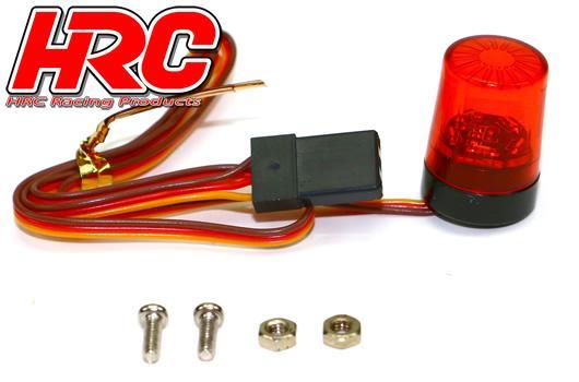 HRC Racing - HRC8737R5 - Set di illuminazione - 1/10 TC- LED - JR Connetore - Lampeggiatore di tetto V5 - Rosso