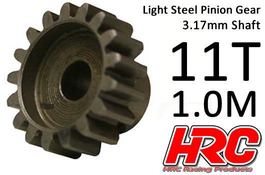 HRC Racing - HRC71011S - Pinion Gear - 1.0M / 3.17mm Shaft - Steel - Light - 11T