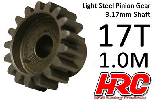 HRC Racing - HRC71017S - Pinion Gear - 1.0M / 3.17mm Shaft - Steel - Light - 17T