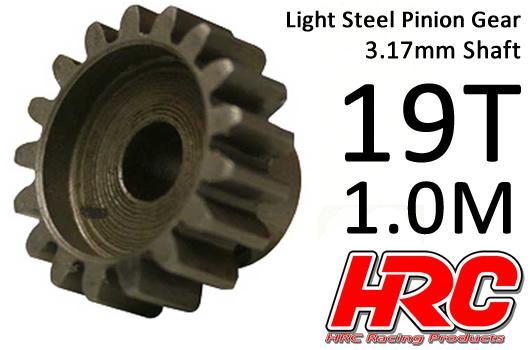 HRC Racing - HRC71019S - Pinion Gear - 1.0M / 3.17mm Shaft - Steel - Light - 19T