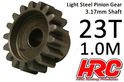 HRC Racing - HRC71023S - Pinion Gear - 1.0M / 3.17mm Shaft - Steel - Light - 23T