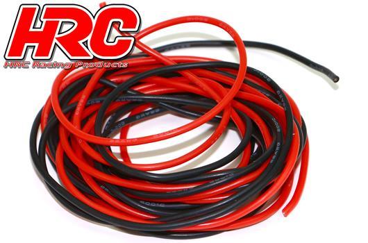 HRC Racing - HRC9591F - Kabel - 22 AWG / 0.33mm2 - Rot und Schwarz - Flach (2m)