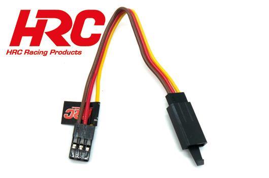 HRC Racing - HRC9240CL - Servo Verlängerungs Kabel - mit Clip - Männchen/Weibchen - JR -  10cm Länge-22AWG