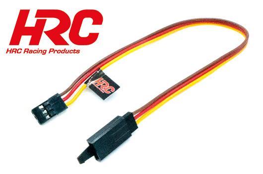 HRC Racing - HRC9241CL - Servo Extension Cable - with Clip - Male/Female - JR  -  20cm Long-22AWG