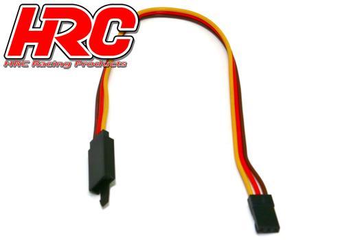 HRC Racing - HRC9242CL - Servo Extension Cable - with Clip - Male/Female - JR  -  30cm Long-22AWG