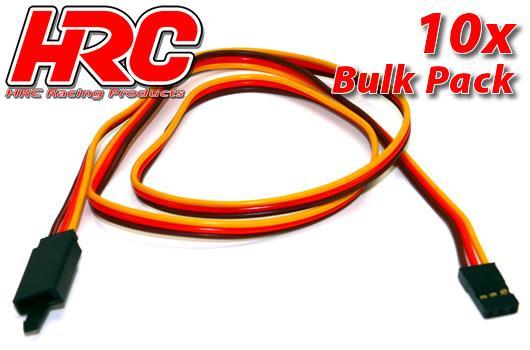 HRC Racing - HRC9245CLB - Prolongateur de servo - avec Clip - Mâle/Femelle - JR  -  60cm Long - BULK 10 pces-22AWG