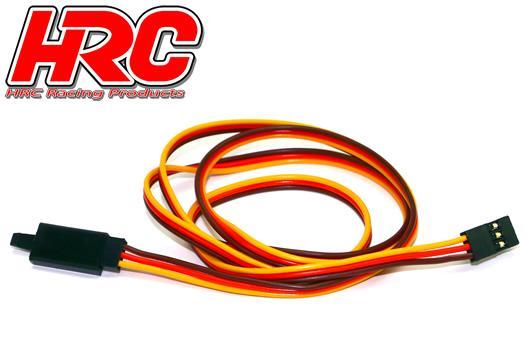 HRC Racing - HRC9246CL - Prolongateur de servo - avec Clip - Mâle/Femelle - JR type -  80cm Long-22AWG