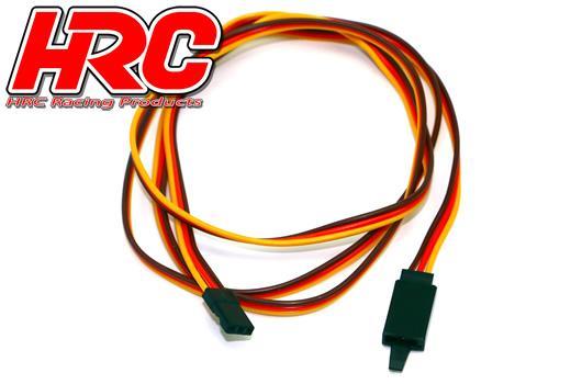 HRC Racing - HRC9247CL - Servo Extension Cable - with Clip - Male/Female - JR type - 100cm Long-22AWG