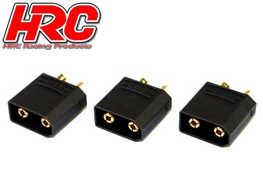 HRC Racing - HRC9096KA - Connecteur - XT90 NOIR - mâle (3 pces) - Gold