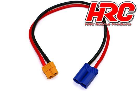 HRC Racing - HRC9608 - Charger Lead - Gold - XT60 Charger Plug to EC5 Battery Plug-300 mm