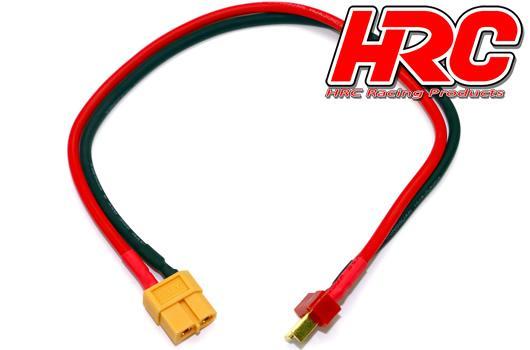 HRC Racing - HRC9614 - Charger Lead - Gold - XT60 Charger Plug to Ultra T Battery Plug (compatible with Dean's) - 300mm