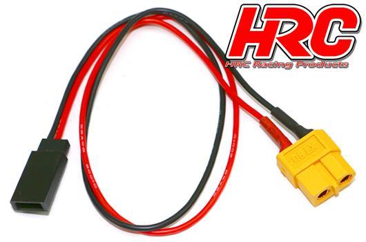 HRC Racing - HRC9618 - Charger Lead - Gold - XT60 Charger Plug to Receiver Battery JR Universal Plug - 300mm