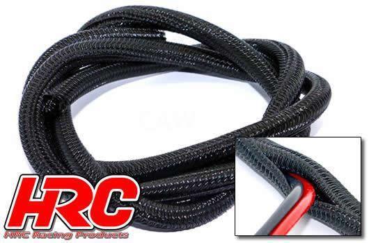 HRC Racing - HRC9501SC - Cavo - Guaina di protezione WRAP - Super Soft - nera - 6mm per cavo di servo  (1m)